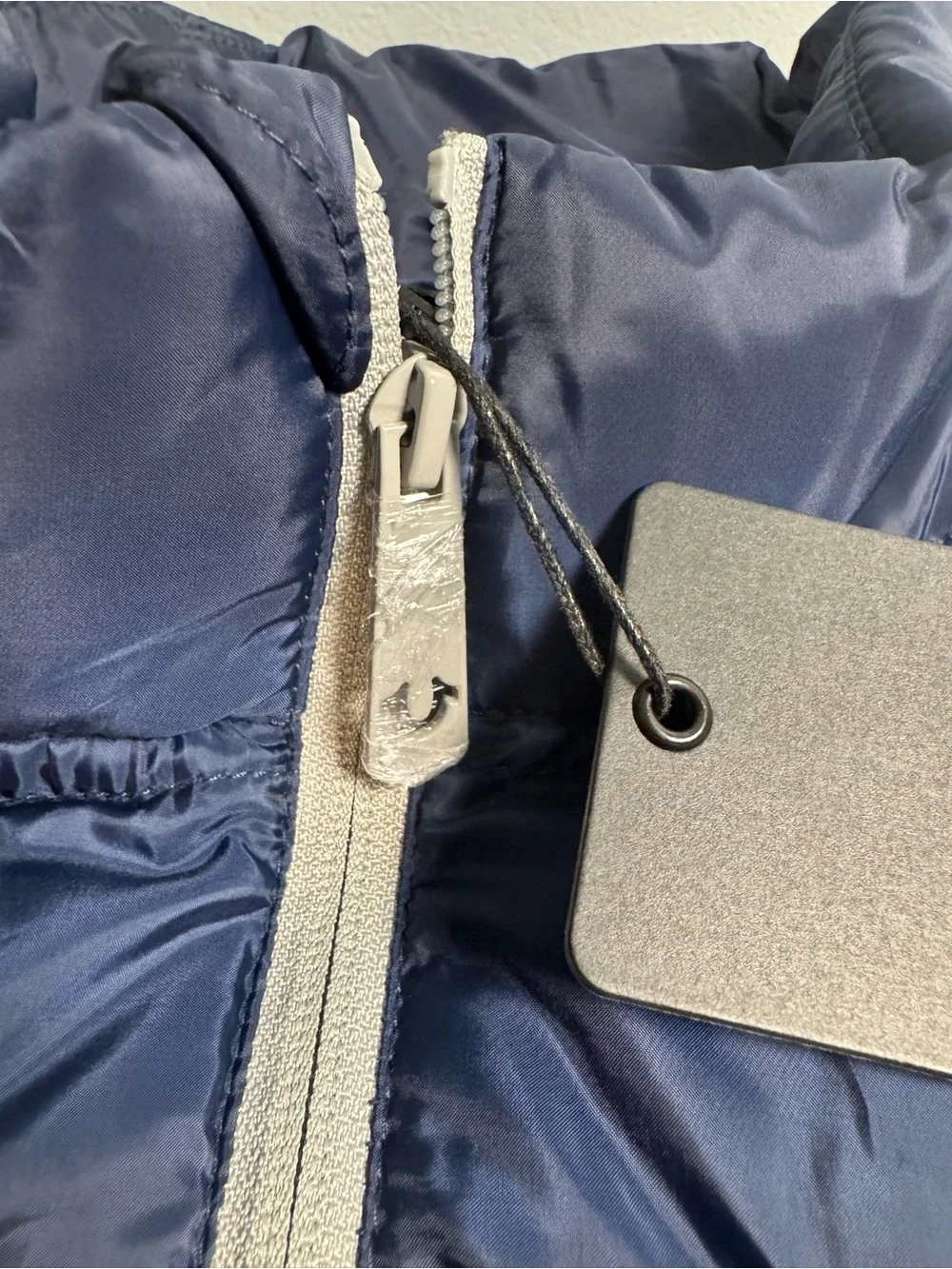True Religion Navy Blue Quilted Puffer Jacket